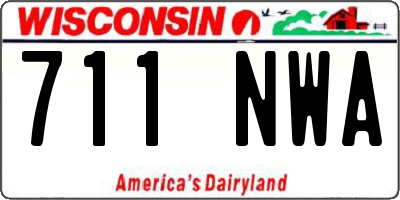 WI license plate 711NWA