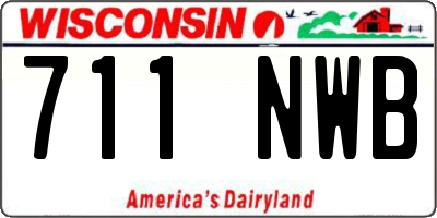 WI license plate 711NWB
