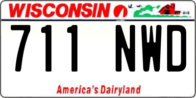 WI license plate 711NWD