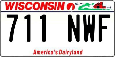 WI license plate 711NWF