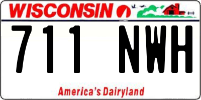 WI license plate 711NWH