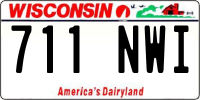 WI license plate 711NWI
