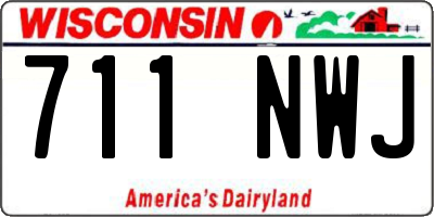 WI license plate 711NWJ