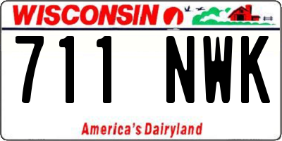 WI license plate 711NWK