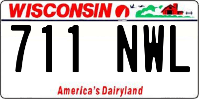 WI license plate 711NWL