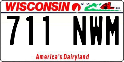 WI license plate 711NWM