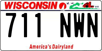 WI license plate 711NWN