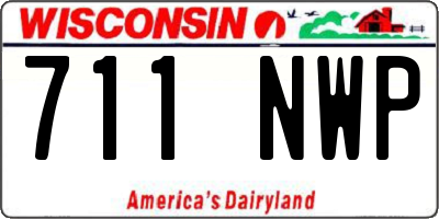 WI license plate 711NWP
