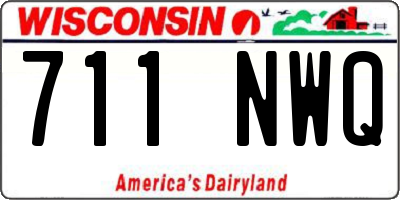 WI license plate 711NWQ