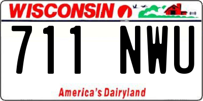 WI license plate 711NWU