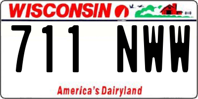 WI license plate 711NWW