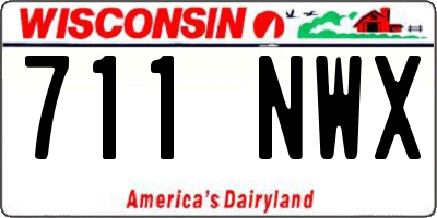 WI license plate 711NWX