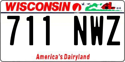 WI license plate 711NWZ