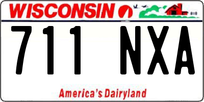 WI license plate 711NXA