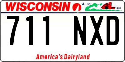WI license plate 711NXD