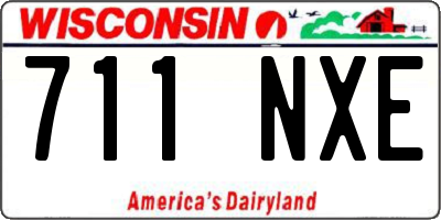 WI license plate 711NXE