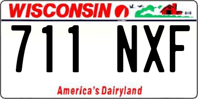 WI license plate 711NXF