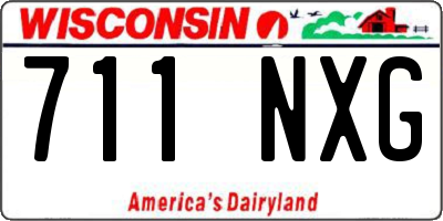 WI license plate 711NXG