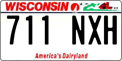 WI license plate 711NXH