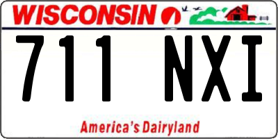 WI license plate 711NXI