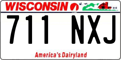 WI license plate 711NXJ