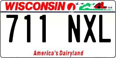 WI license plate 711NXL