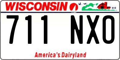 WI license plate 711NXO