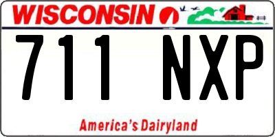 WI license plate 711NXP