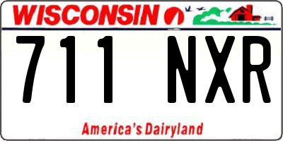 WI license plate 711NXR