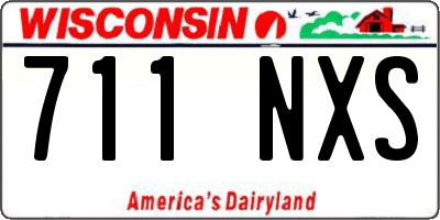 WI license plate 711NXS