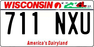 WI license plate 711NXU