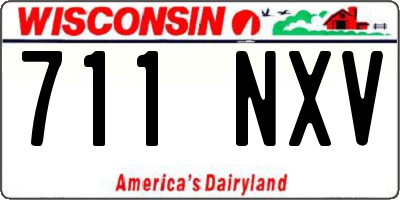 WI license plate 711NXV