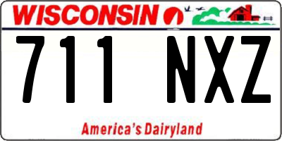 WI license plate 711NXZ