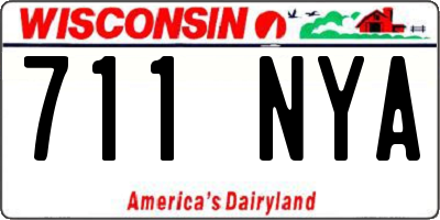 WI license plate 711NYA