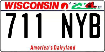 WI license plate 711NYB