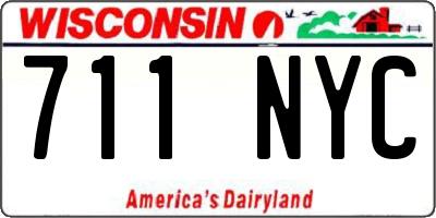 WI license plate 711NYC