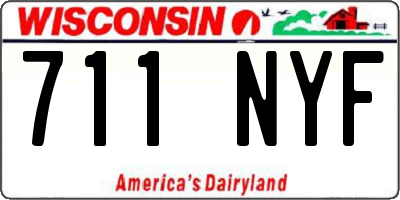 WI license plate 711NYF