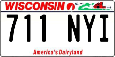 WI license plate 711NYI