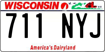 WI license plate 711NYJ