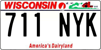 WI license plate 711NYK