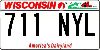 WI license plate 711NYL