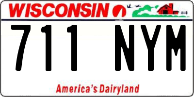 WI license plate 711NYM