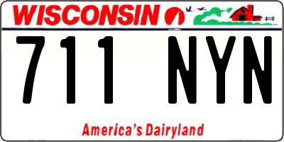 WI license plate 711NYN