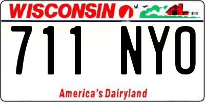 WI license plate 711NYO