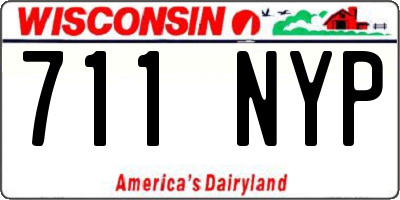 WI license plate 711NYP
