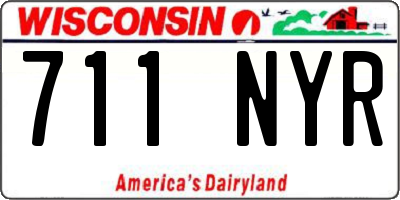 WI license plate 711NYR