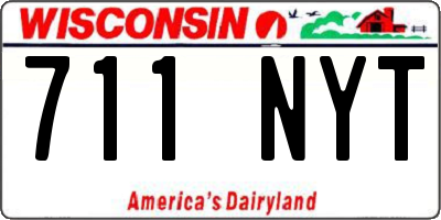 WI license plate 711NYT