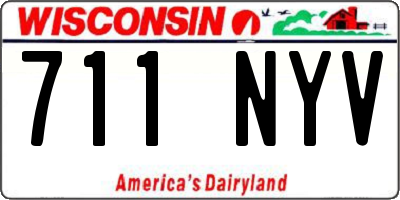 WI license plate 711NYV