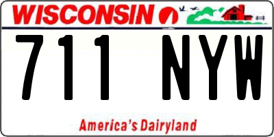 WI license plate 711NYW