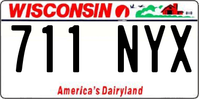 WI license plate 711NYX